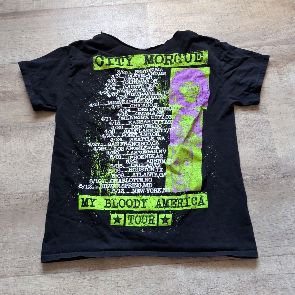 City Morgue My Bloody America Tour T Shirt Mens M Black Zillakami Sosmula Band